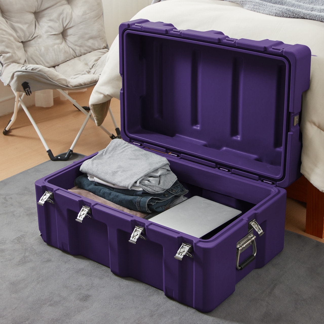 The Iron Brick® Trunk - STRONGEST College Trunk - Dark Purple by