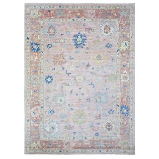 Shahbanu Rugs Crepe Pink, Natural Dyes Natural Wool, Hand Knotted ...