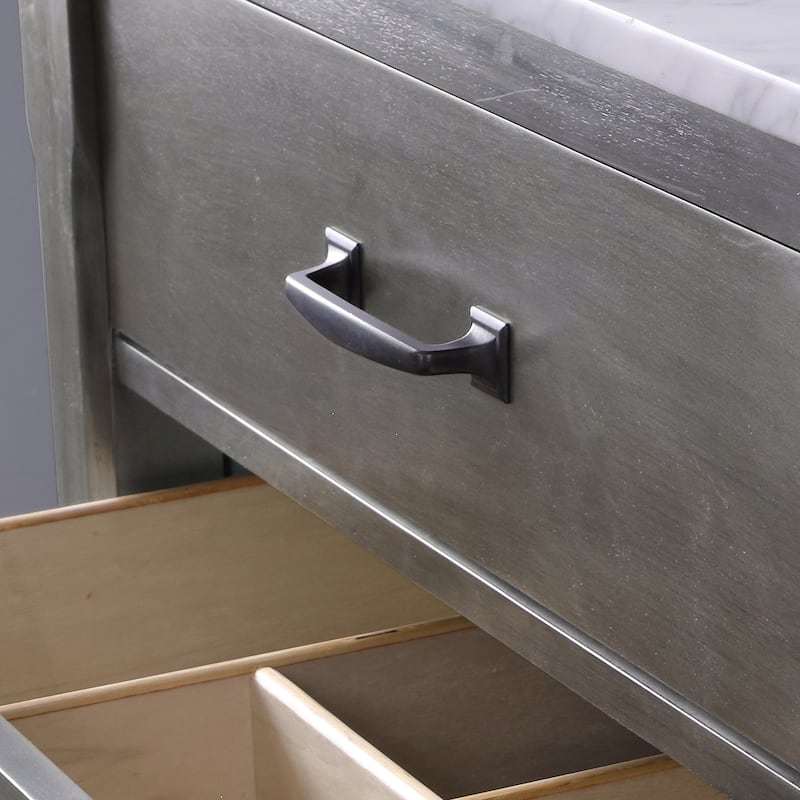 Altair Maribella Single Bathroom Vanity Set and Carrara White Countertop without Mirror