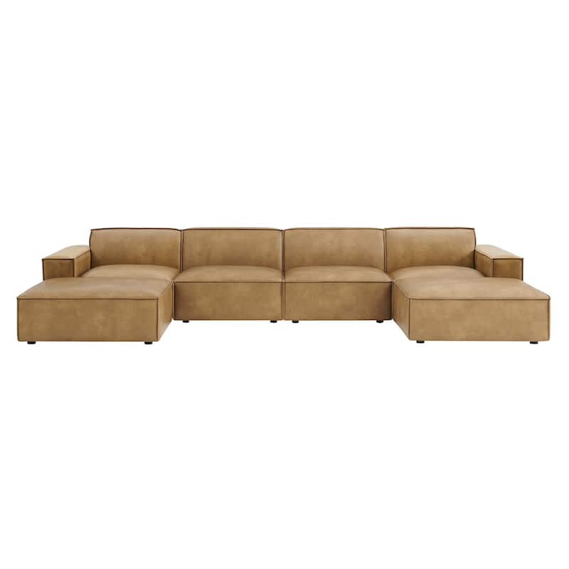 Restore 6-Piece Vegan Leather Modular Sectional Sofa