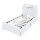 preview thumbnail 6 of 12, Platform Bed Frame with Drawers and Light Strip