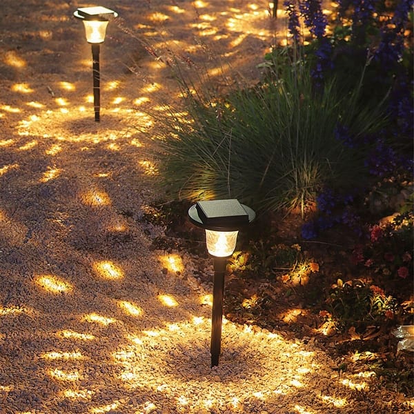 6-Pack Solar Garden Lights – Warm White, Waterproof Pathway Decor With Decorative Pattern, Perfect For Yard, Walkway & Backyard