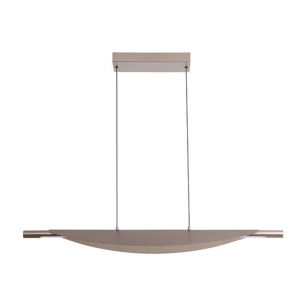slide 2 of 2, Luma 42" LED Linear Pendant in Coffee Silver - Gold