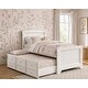 preview thumbnail 2 of 10, Furniture of America Gertie Modern White 3-Piece Twin Rubberwood Captain Bed with 3-Drawer Trundle set