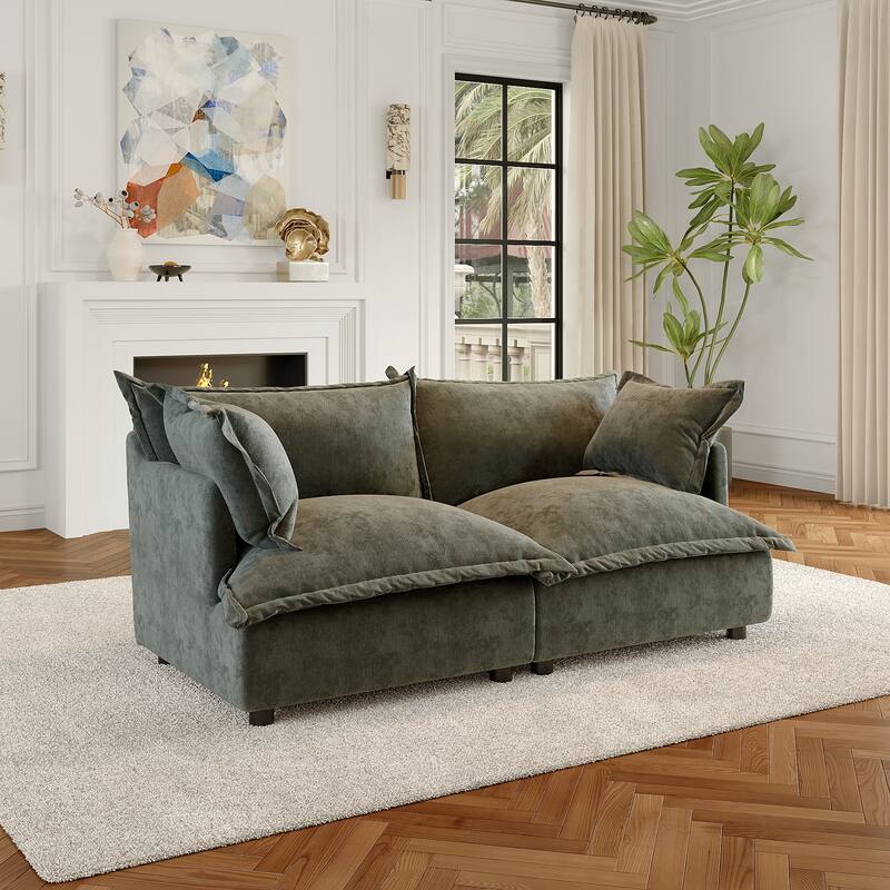 Cloud Chenille Upholstered Modular Sectional Sofa