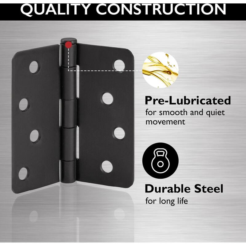 Design House 188953 4" x 4" Butt 1/4" Radius Corner Surface Mount Door