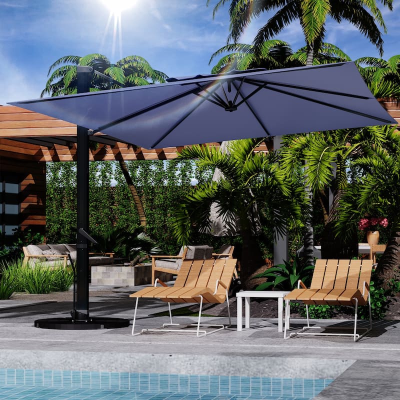 EROMMY Patio Umbrella: Your Ultimate Outdoor Companion for Activities Under the Sun! - 10'x13' Blue