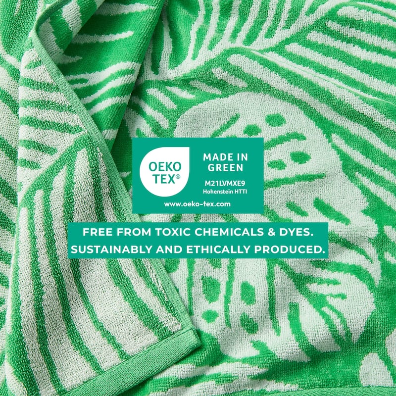 Linery & Co. 100% Cotton Jacquard 2 Pack Summer Beach Towels