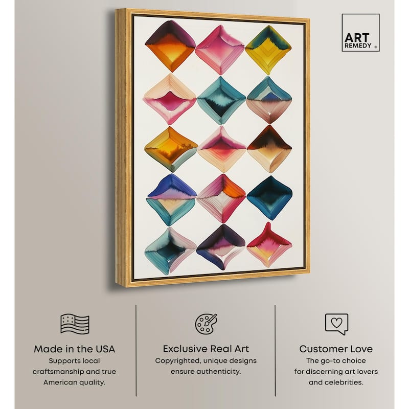 Diamond Grid Canvas by Art Remedy