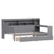 preview thumbnail 34 of 41, Full Size Daybed All in One Daybed with Shelves Desk Drawers