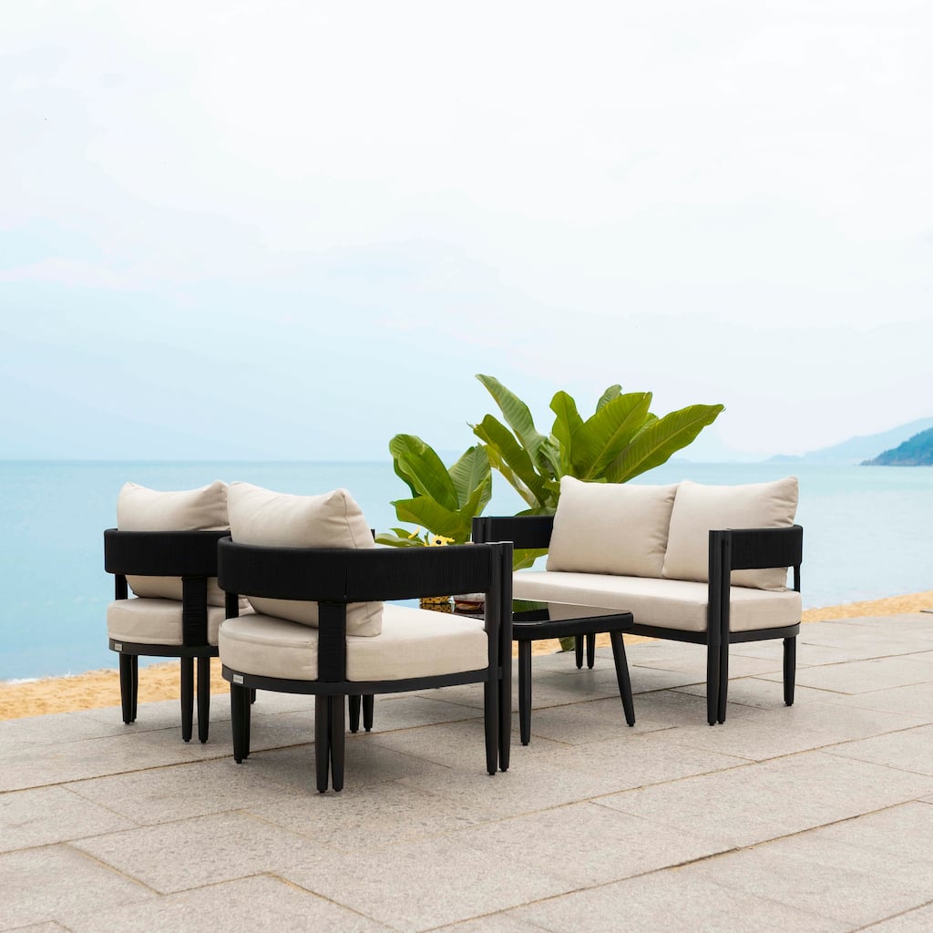 Safavieh Outdoor Living Viola 4-Piece Set - 52"W x 28"D x 26"H