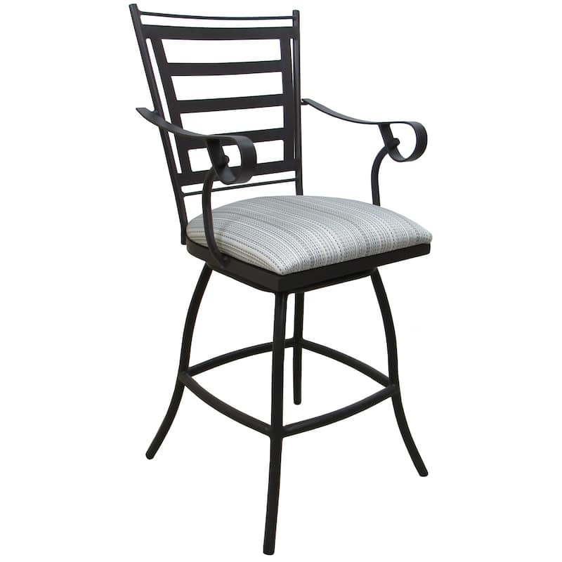 Jenna Outdoor/Indoor Counter Bar or Extra Tall Bar Stool on Dark Nut - Natural Fun - Counter Height