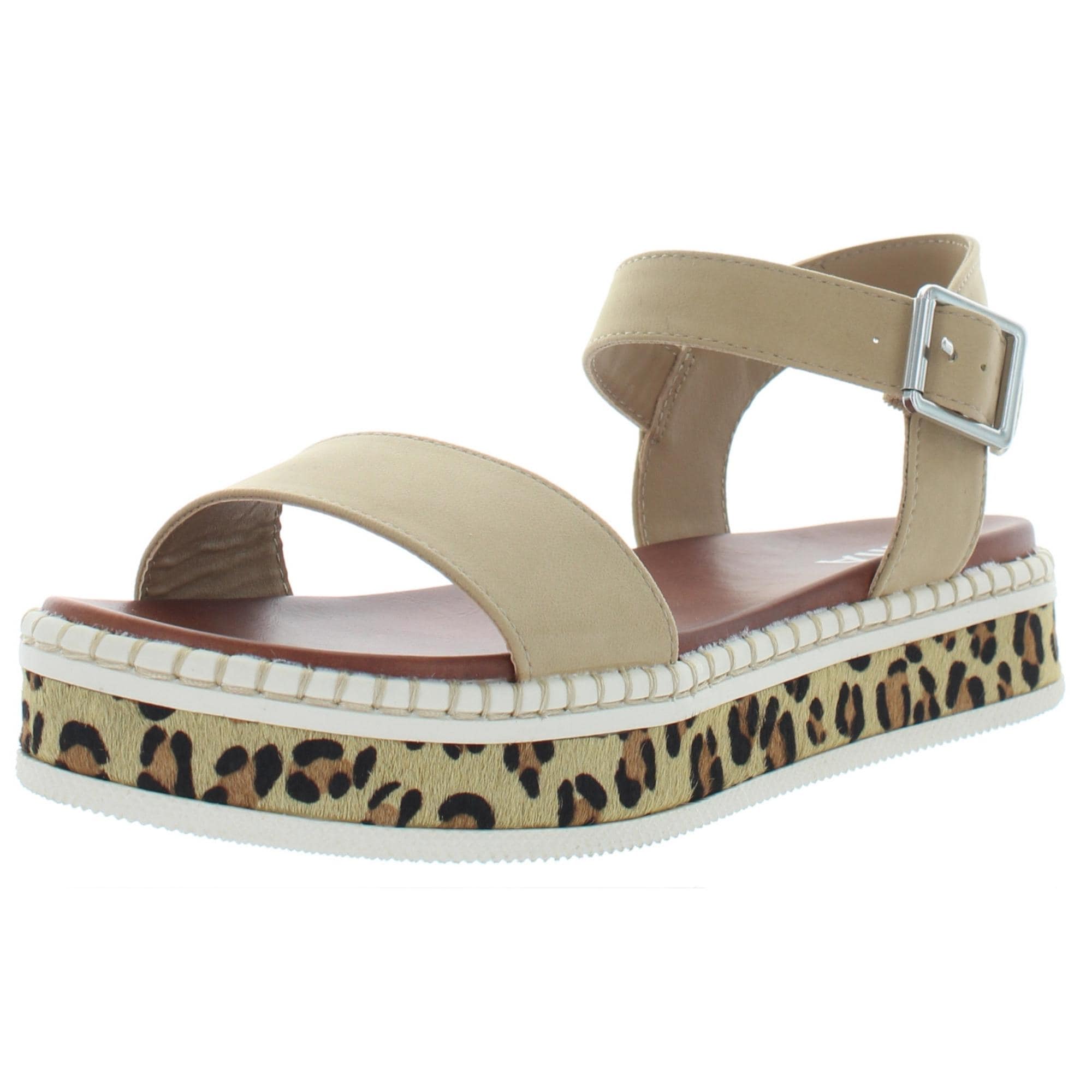 leopard print flatform sandals