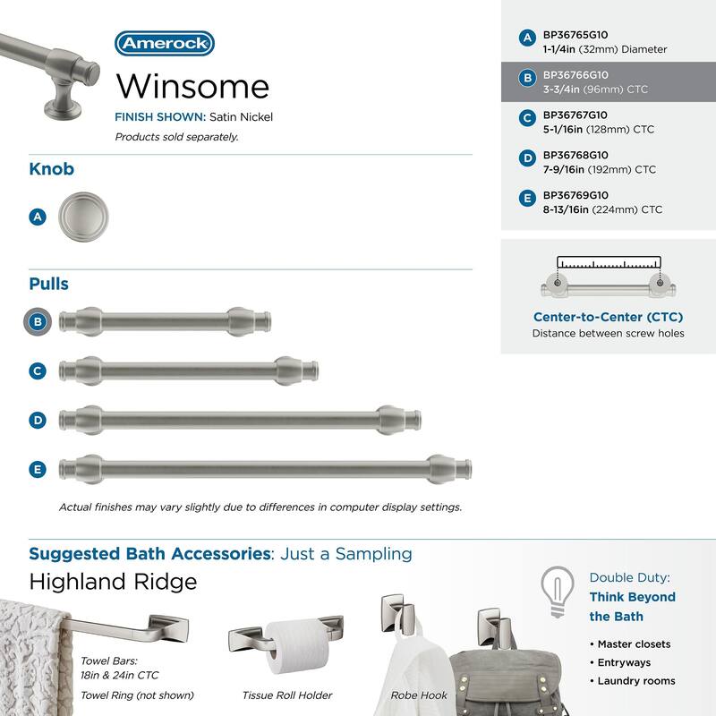 Amerock Winsome Kitchen Cabinet Pull