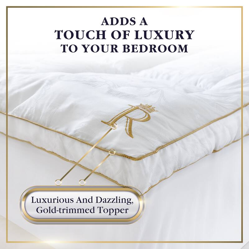 Royal Therapy Mattress Pad - 8-23 Inches Deep Pocket, 400 TC Cotton Thick Mattress Topper