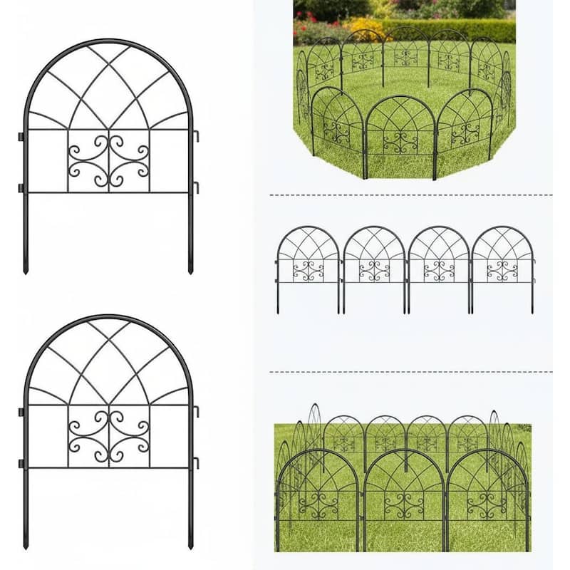 Heavy-Duty Metal Dog Fence Outdoor, Pet Barrier Fencing