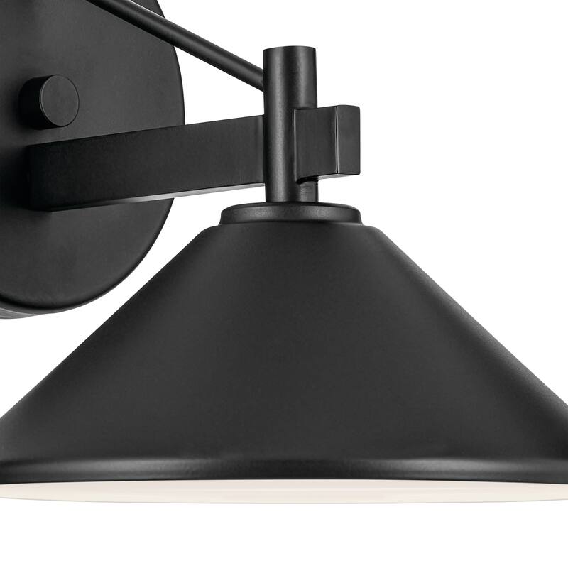 Kichler Lighting Ripley 7.5 in. 1-Light Black Outdoor Wall Sconce - 7.5 in