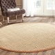 preview thumbnail 144 of 169, SAFAVIEH Natural Fiber Marina Basketweave Seagrass Rug 6' x 6' Round - Natural/Brown