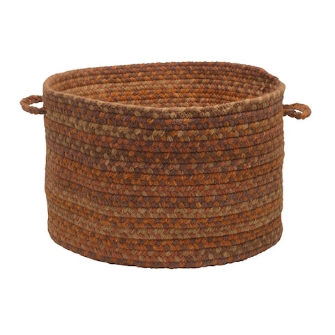 Rustica 100% Wool Multi-Colored Round Storage Basket