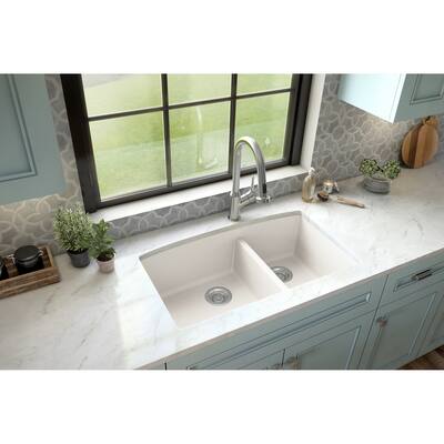 Karran Undermount Quartz Double Bowl Kitchen Sink