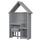 preview thumbnail 16 of 22, House-Shaped Kids Desk and Stool