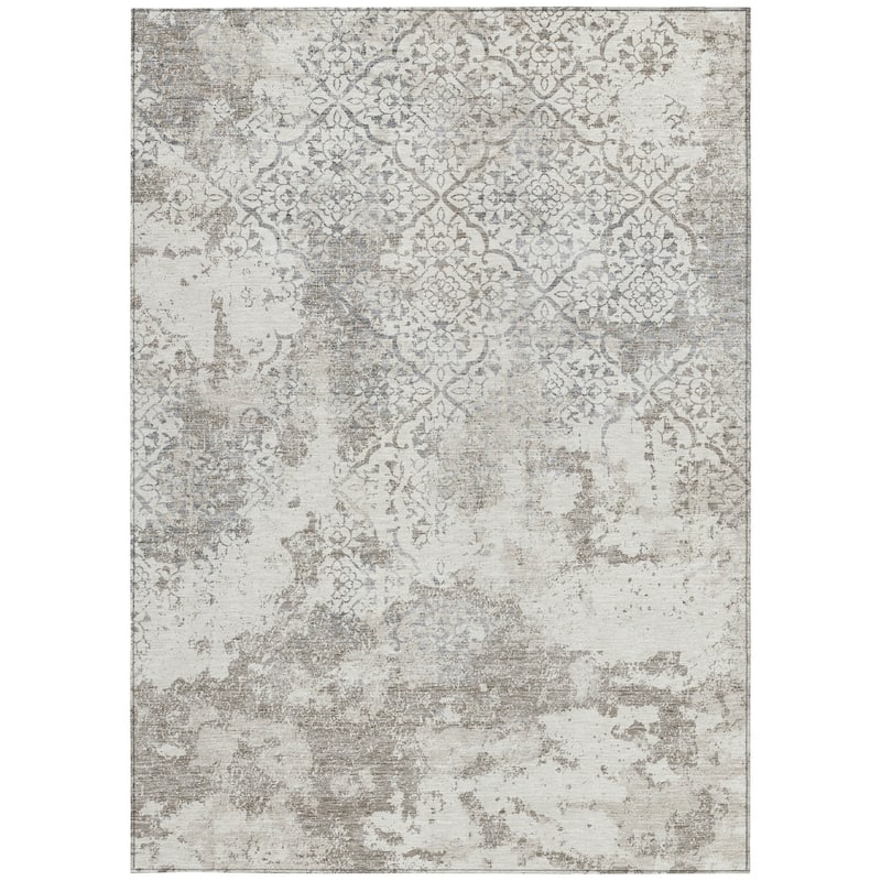 HomeRoots Floral Transitional Rectangle Outdoor Rug