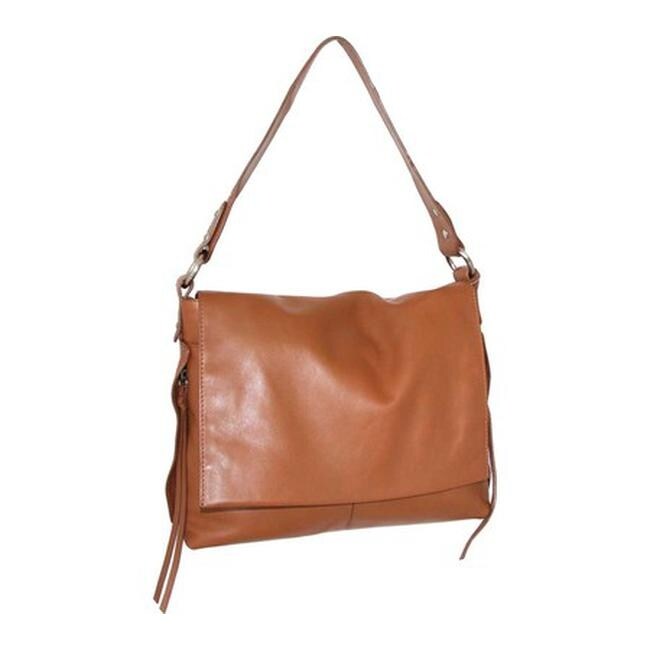 cognac leather shoulder bag