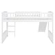 preview thumbnail 5 of 12, Twin Loft Bed with Slide and Reversible Ladder, Wooden Frame with Guardrails and Open Underbed Play Space
