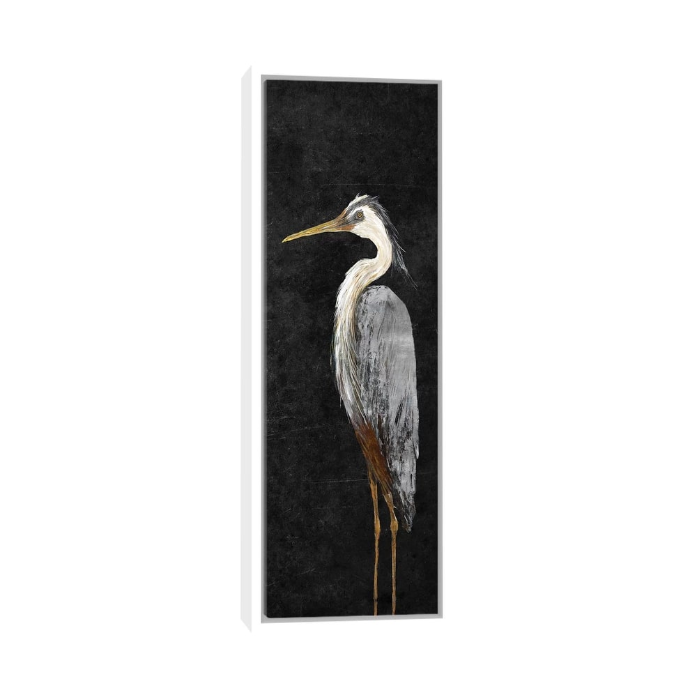 iCanvas "Heron on Black I" by Julie Derice Framed Canvas Print