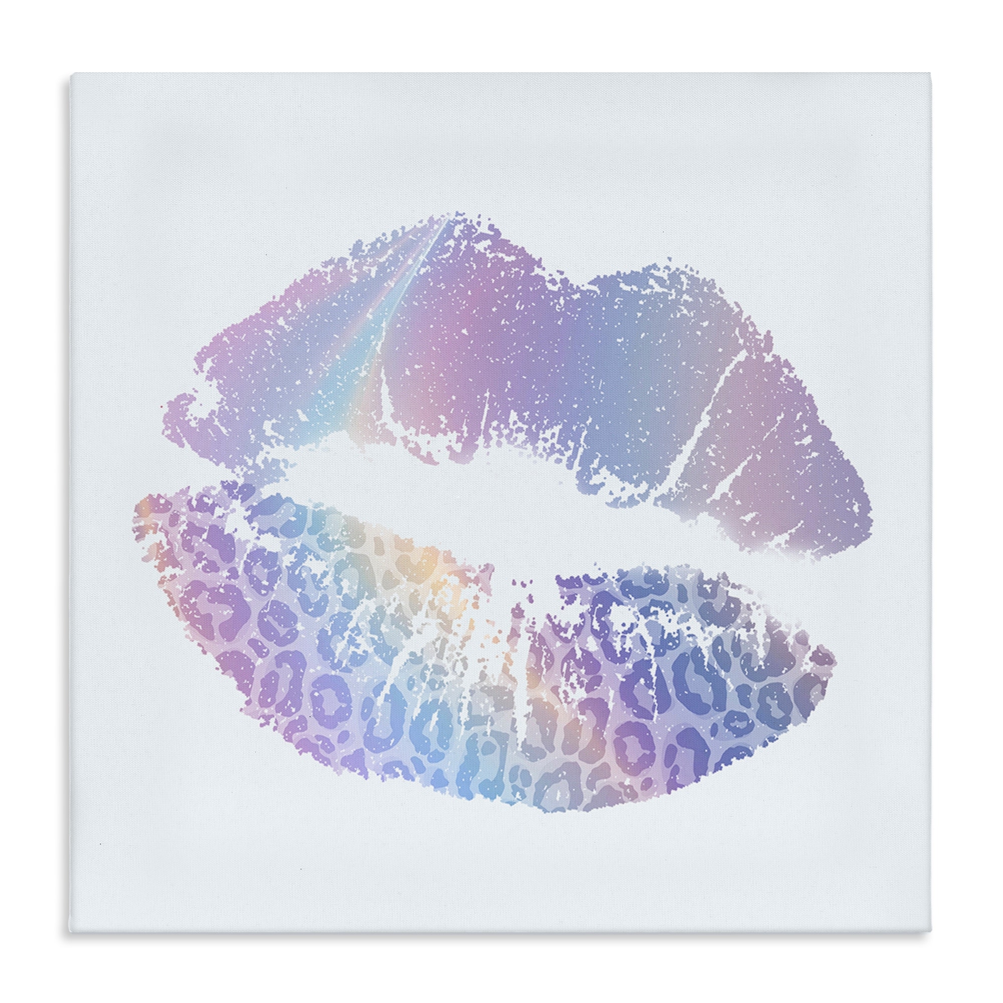 Stupell Purple Rainbow Lipstick Canvas Wall Art Design By Kim Allen