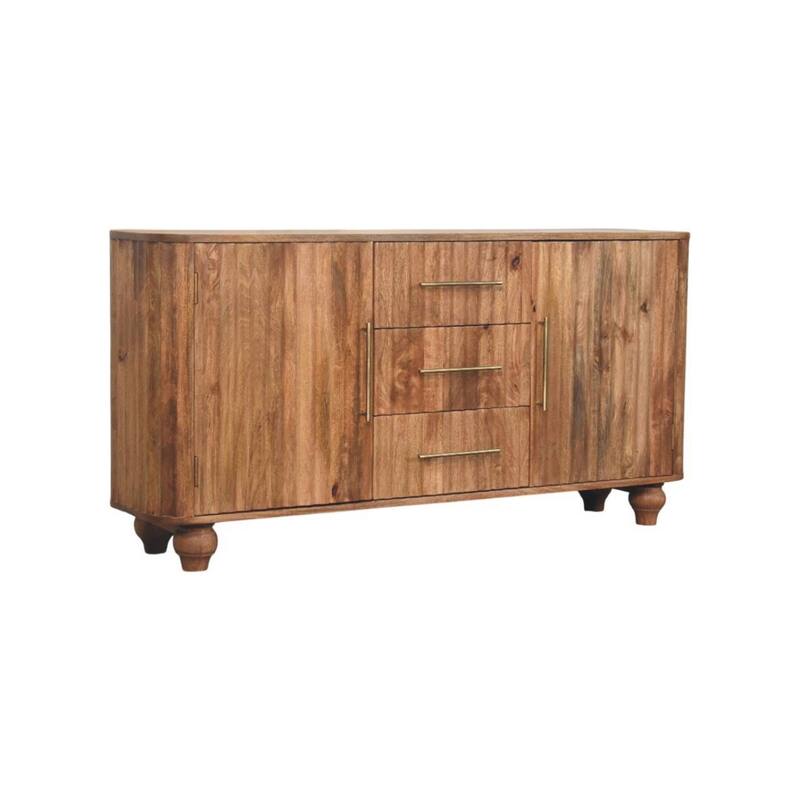 Artisan Furniture Solid Wood Montara Sideboard, Golden Teak, 2-Doors, 3-Drawers