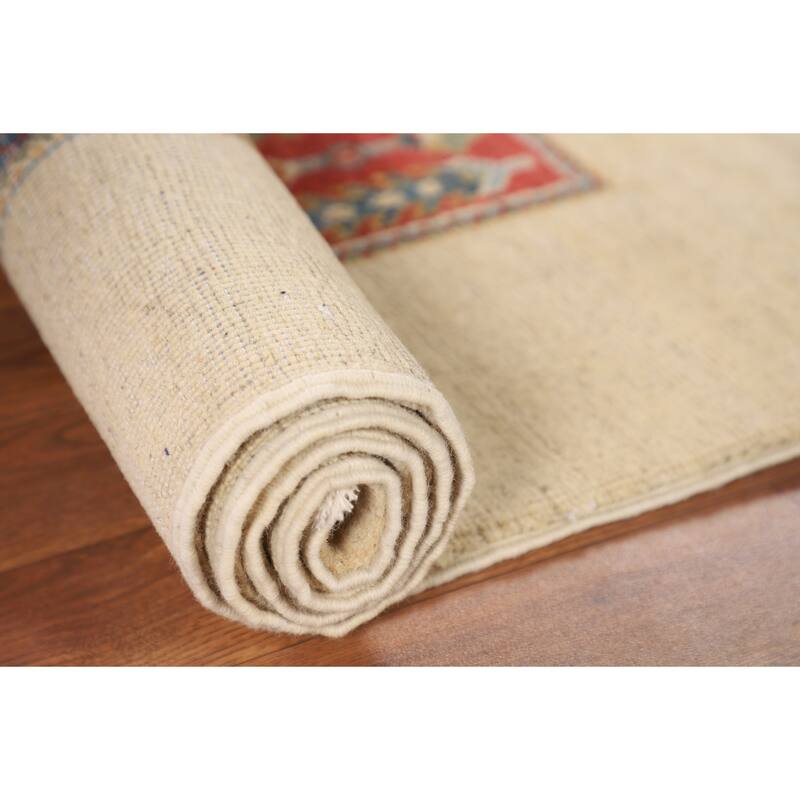 Garden Design Kazak Accent Rug Hand-Knotted Traditional Wool Carpet - 3'5" x 4'9"