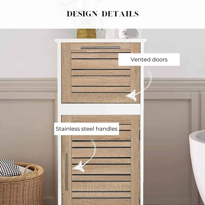 Stockholm Linen Storage Cabinet Vented Door and Drawer