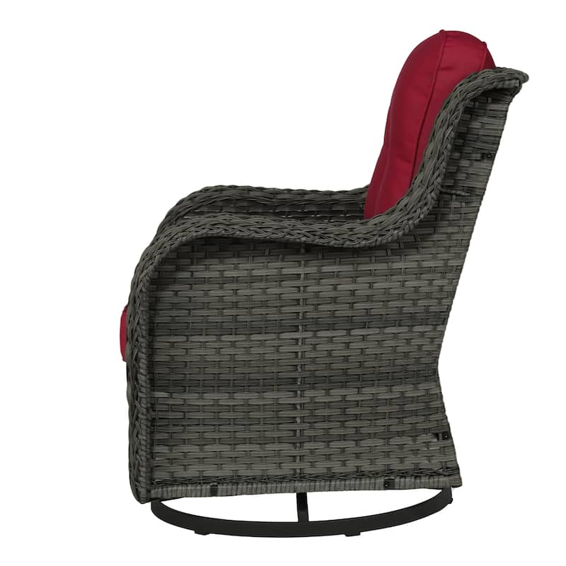 Outdoor Rattan Rocker Wicker Swivel Rocking Chair