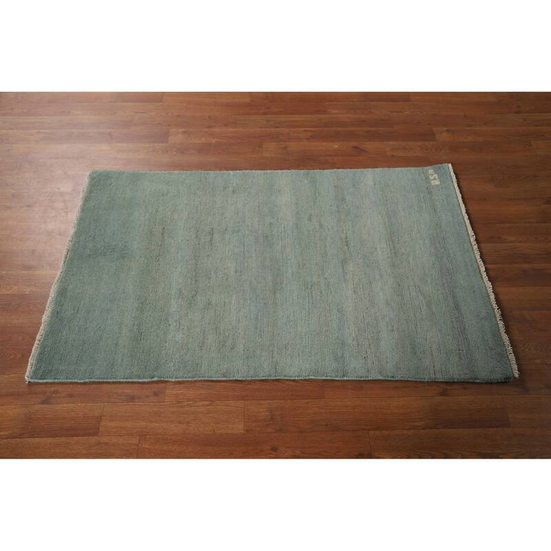 Stripe Gabbeh Modern Rug Handmade Wool Carpet - 2'7" x 4'1"