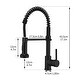 preview thumbnail 6 of 4, Matte Black 1 Handle 2-Function Pull Down Kitchen Faucet