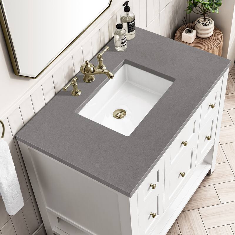 James Martin Vanities Breckenridge 36" Single Vanity, Bright White