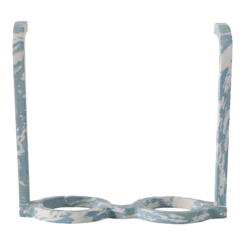 Stone Decorative Object Unique Eyewear Shape with Sculptural Design - 9" x 8" x 3"