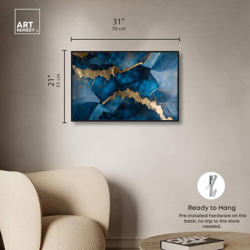 Dark Texture Golden Touch III Canvas by Art Remedy