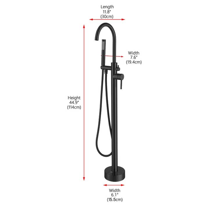 Elegant Lighting FAT-8001 Steven Floor Mounted Clawfoot Tub Filler
