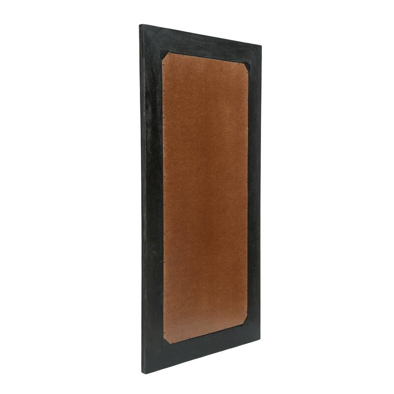 Roomfitters Large Full Length Floor Mirror, Rustic Farmhouse Standing Leaner Wood Frame for Living Spaces, Black+Brown