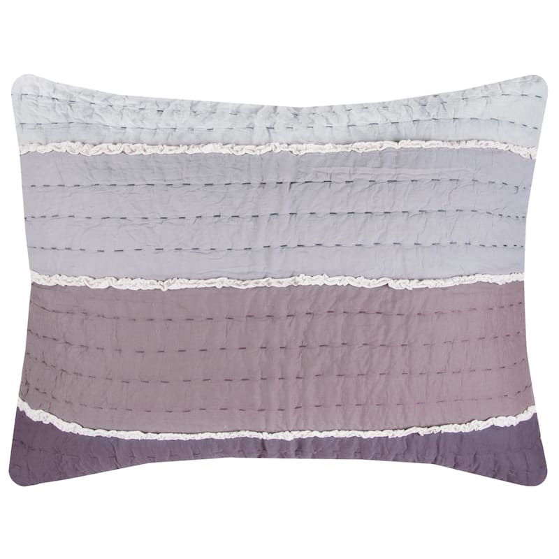 Olivia Grace Cotton Sham in Gray - King