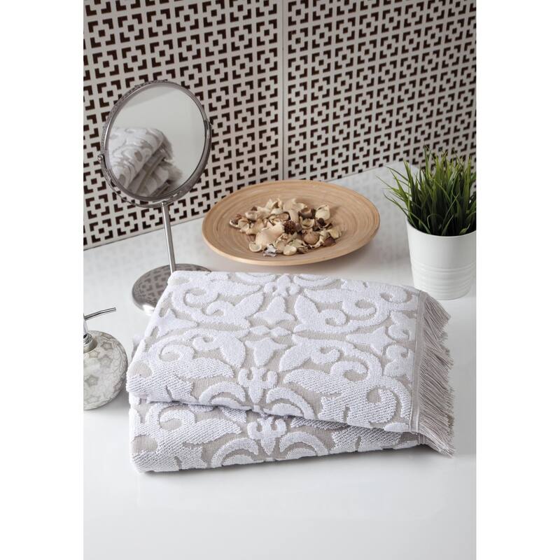Ozan Premium Home 100% Genuine Turkish Cotton Panache Bath Towel ( Set of 2)