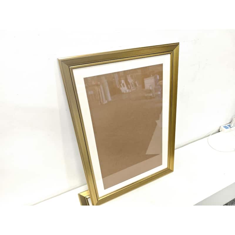 Solid Wood Picture Frame - Replaceable Canvas Art Frame with Organic Glass, Elegant Framed Wall Decor for Living Room