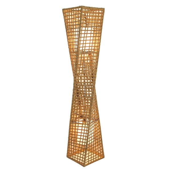 floor standing wicker lamp