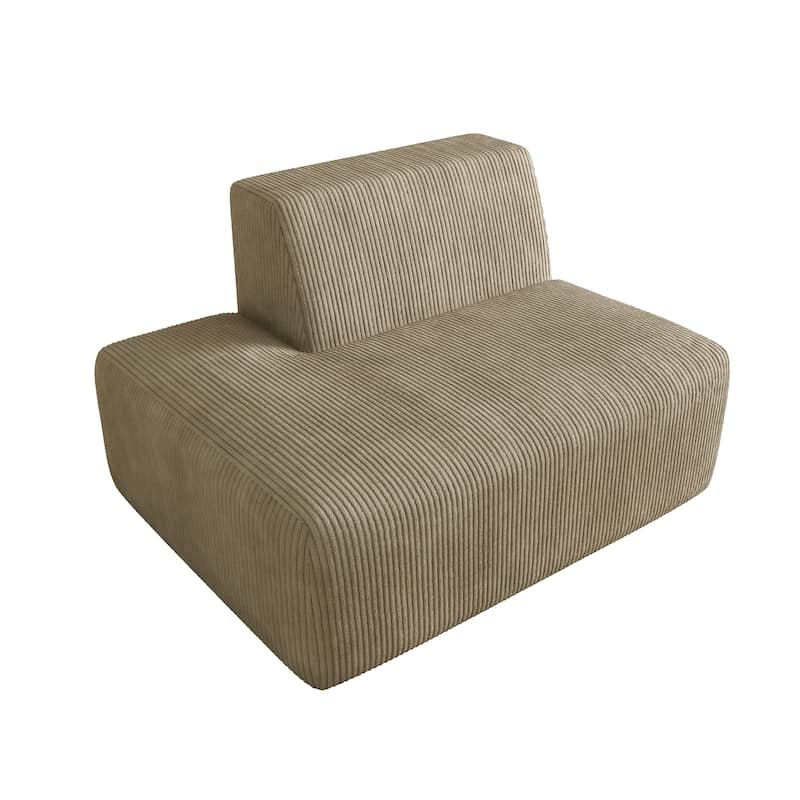 UIXE 50.7" W Soft Corduroy Sofa Chair Comfortable Lounge Chair For Indoor Space - 50.7" W x 31.8 H" 35.3 D"