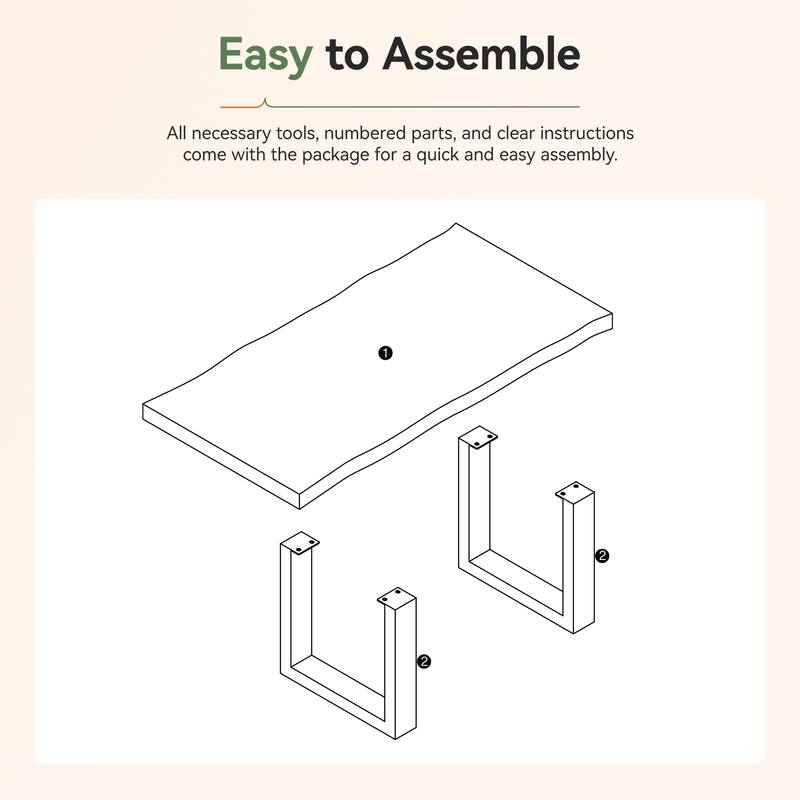 Wood Coffee Table With Metal Base, Easy Assembly (new Zealand Pine) - 47.2" W x 23.6" D x 17.7" H