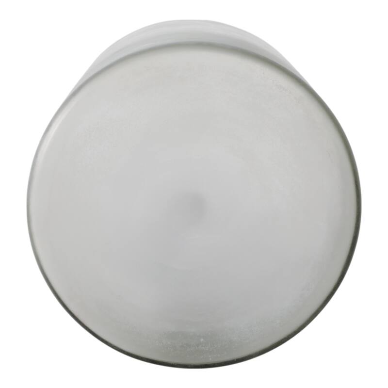 Glass Frosted Finish Pillar Candle Holder - Clear