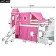 preview thumbnail 11 of 18, Multifunctional & Playhouse Design Loft Bed with Shelves,Slide and Drawers, Twin size, Pink