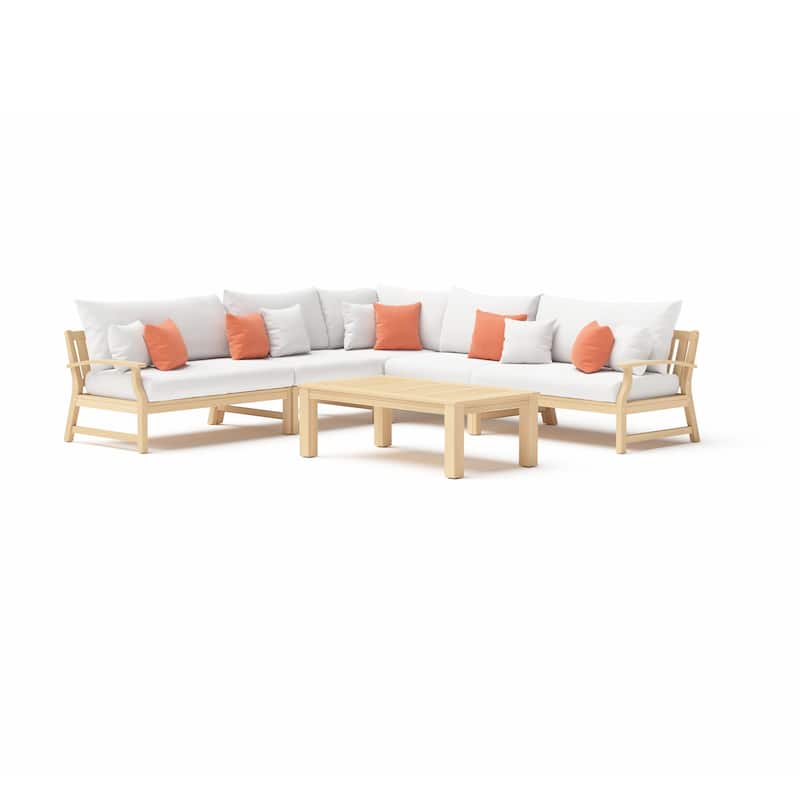 Kooper 6 Piece Sunbrella Outdoor Patio Sectional with Table